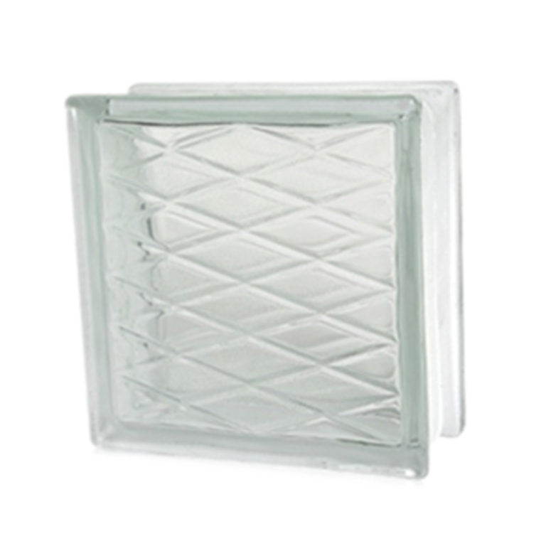 BRIQUE DE VERRE DIAMOND TRANSPARENT 190X190X90 - 9 916,67 AR HT/ PIÈCE – 59 500 AR HT/ CARTON/ 6 PIÈCES