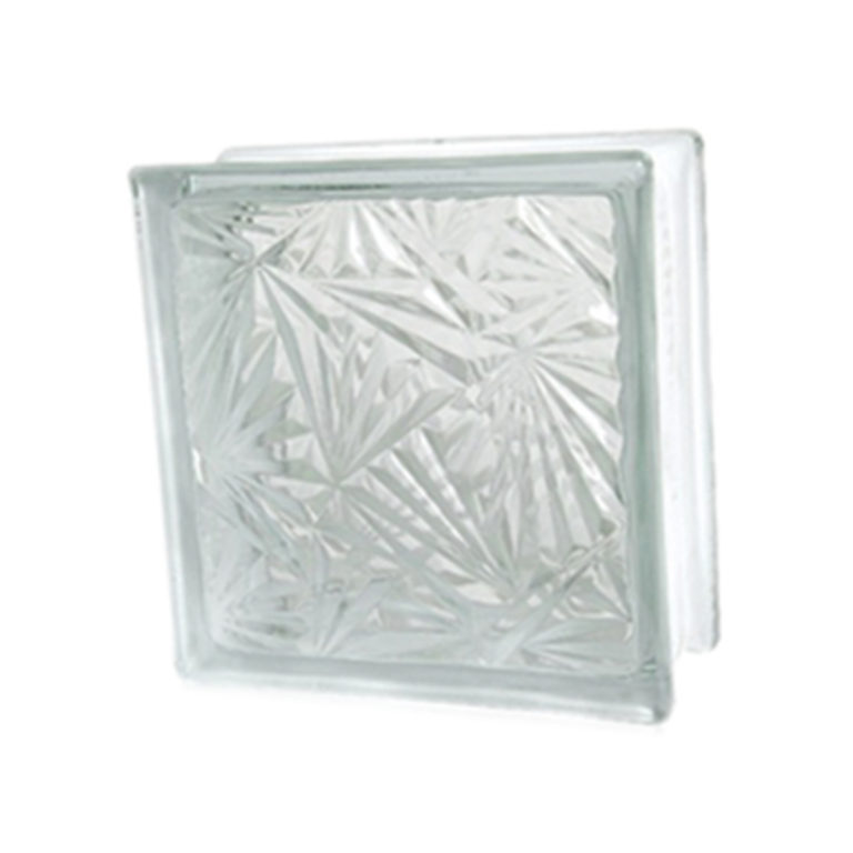 BRIQUE DE VERRE ICE FLOWER 190X190X90 - 9 916.67 AR HT/ PIÈCE – 59 500 AR HT/ CARTON/ 6 PIÈCES
