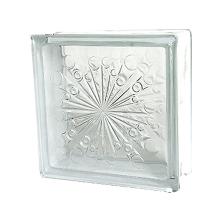 BRIQUE DE VERRE METEOR 190X190X80 - 9 916.67 AR HT/ PIÈCE – 59 500 AR HT/ CARTON/ 6 PIÈCES