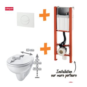 PACK WC SUSPENDU A/BATI SMART RUBY MURAL 55721149