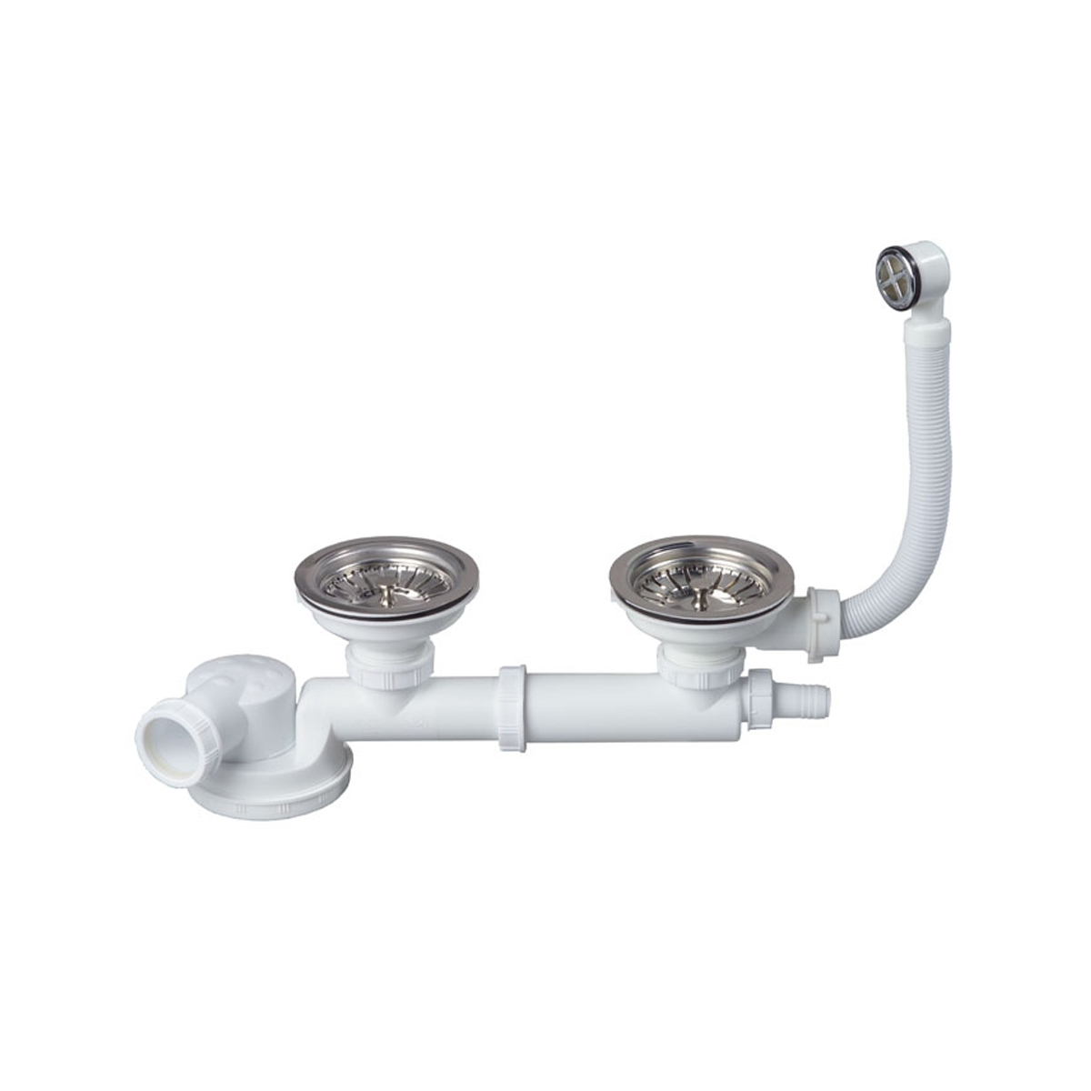 Tubulure ESPACE avec siphon extra-plat intégré et rallonge pour évier -  Wirquin Pro 30720479