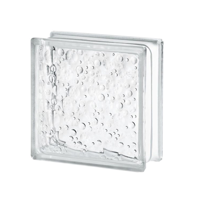 BRIQUE DE VERRE WATER BUBBLE 190X190X90 - 9 916.67 AR HT/ PIÈCE – 59 500 AR HT/ CARTON/ 6 PIÈCES