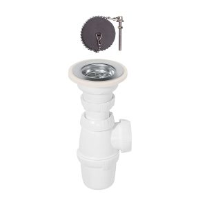 SIPHON EVIER REGLABLE+BONDE A/ BOUCHON REF SP3214