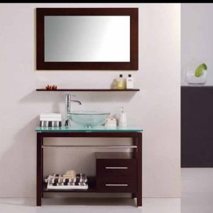 MEUBLE SDB BL-844 100X50X85 A/MIROIR