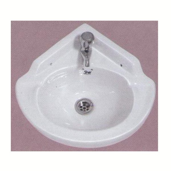 LAVE MAIN D'ANGLE 16X16 CORNER BLANC