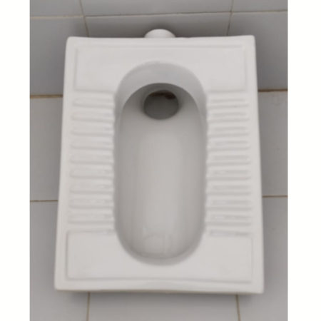 Toilette à la turque sanitaires en céramique blanche rectangulaire Linpha 