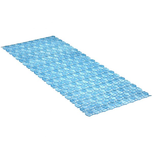 TAPIS FOND DE BAIGNOIRE 70x36 PISCIS BLEU