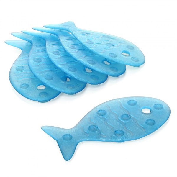 TAPIS PASTILLE ANTIDERAPANT POISSON BLEU