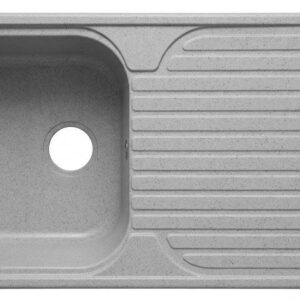 EVIER COMPOSITE STKZ 1C1E GRANITO GRIS 1BAC + 1EG