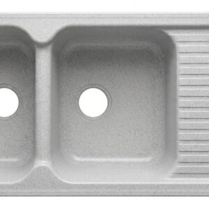 EVIER COMPOSITE STKZ 2C1E GRANITO GRIS 2 BACS+1EG