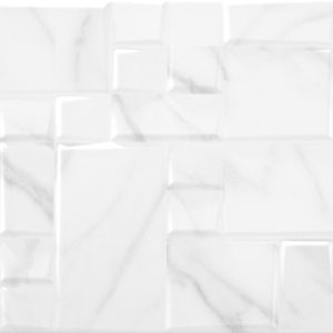 CARREAU QUBE ASTON WHITE 25X50 - 8pces/m2 - 77 500,03 Ar TTC/m2 - CARTON de 12 pces / 116 250,04 Ar TTC- Carton